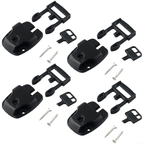 WIIYENA 4 Sets Spa Tub Cover Broken Latch Repair Kits Clip Lock With Key And Hardware Efficient Spa Tub Covers Latches Clip Lock with Keys and Hardware (2sets) von WIIYENA
