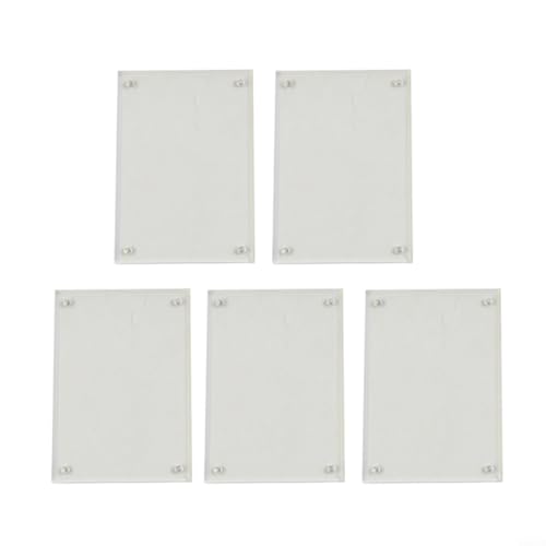 WIIYENA 5-teiliges rechtwinkliges Acryl-Bilderrahmen-Set, transparenter Präsentationsständer, klar, rahmenlos, Desktop-Fotoblock mit 0 2 + 0 2 cm dicken Platten (6 x 9 cm) von WIIYENA