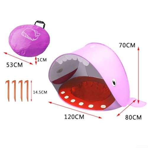 WIIYENA Baby Strandmuschel Strandzelt Pop-up Baby Strand Zelt Strandmuschel Babyzelt Mit UV-Schutz Belüftet Leicht Tragbar Für Strand Camping Outdoor Spielen(Pink) von WIIYENA