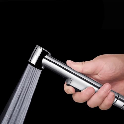 WIIYENA Bidet-Sprühkopf mit 1,5 m Schlauch, Halter, poliertes Finish, Toilettenspray für Hygiene, Stoffwindelreinigung, Haustierbaden, Bodenwäsche, Gartenarbeit, inklusive Halterung, Schraubenset von WIIYENA