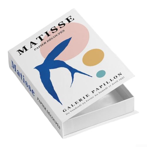 WIIYENA Dekorative Aufbewahrungsbox mit verstecktem Fach für Zuhause, Büro, Schreibtisch oder Regal, in Schwarz, Weiß oder Grau (805-2A37) von WIIYENA