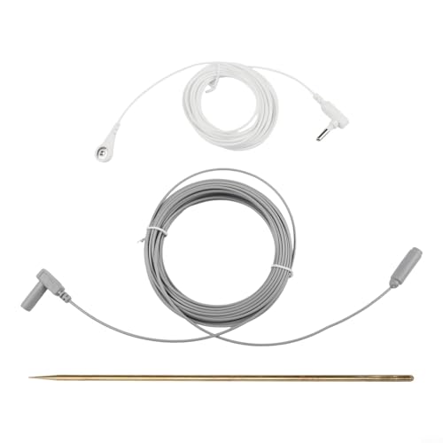 WIIYENA Erdungsstab-Set aus Kupfer, 30 cm, Erdungsstab mit zwei langen Erddrähten, Erdspieß für Matten, Pads, Teppiche, Möbel von WIIYENA