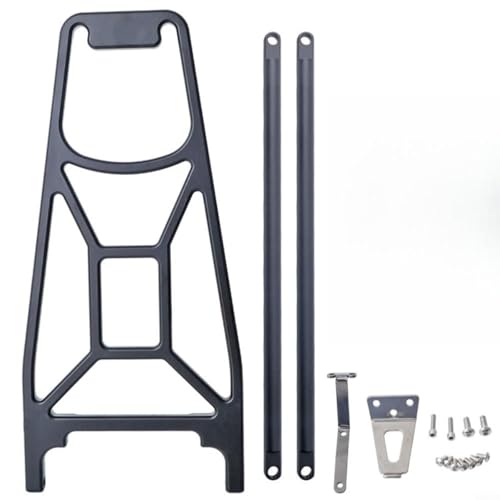 WIIYENA Faltrad Heckträger CNC Aluminiumlegierung Träger für Brompton Kompatibel mit P Line und C Line Falträdern (Schwarz) von WIIYENA