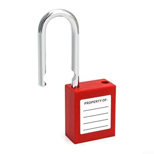 WIIYENA Industrielles Sicherheits-Vorhängeschloss mit Schlüsselschloss, 38 mm, roter Stahl-Nylon-Körper für Innen- und Außenausrüstung WIIYENA Industrielles Sicherheits-Vorhängeschloss mit Schlüsselschloss, 38 mm, roter Stahl-Nylon-Körper für Innen- und Außenausrüstung von WIIYENA
