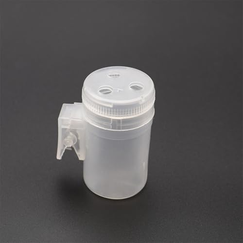 WIIYENA Karpfenangeln Angelrute Töpfe Pellet Cup Feeder Rod Clip Transparent Weiß Köder Zubehör Auslaufsicher Einfache Befestigung (L) von WIIYENA
