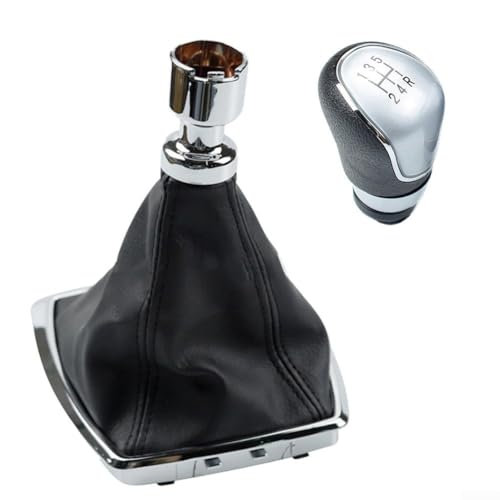WIIYENA Kompletter Schaltknauf mit Chromrahmen für Ford Kuga 2008 2012, modernes Interieur-Look (5 Gänge) von WIIYENA