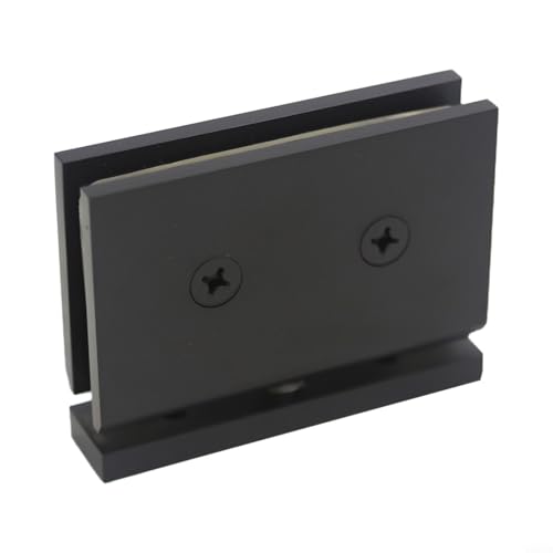WIIYENA Messing Glaspaneelhalter Wandmontage Duschwandhalterung Stützklemme 360 Grad verstellbar für 8-12 mm Glas (Schwarz) von WIIYENA