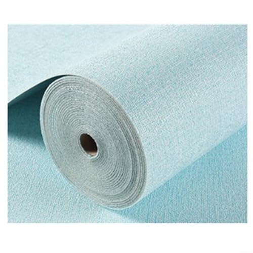 WIIYENA Mix einfarbige Strukturtapete, modern, selbstklebende Tapetenrolle, feuchtigkeitsbeständig, Wandaufkleber, Wärmedämmung, Dekoration für Zuhause, Büro (blau) von WIIYENA