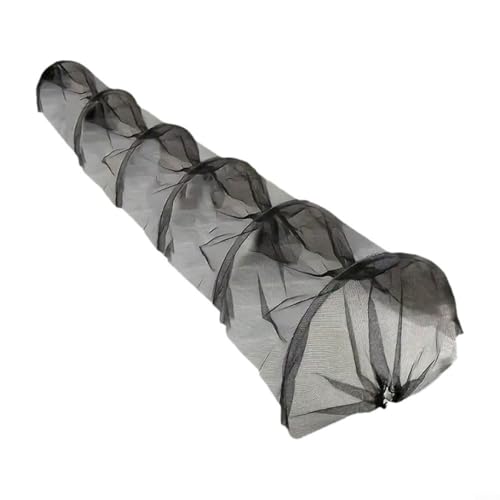 WIIYENA Pflanztunnel für Gemüsegarten 300 x 45 x 45 cm, schwarzes Netz, Pflanztunnel, Frostschutzabdeckung mit einfacher Einrichtung für Kräuter und Blumen von WIIYENA