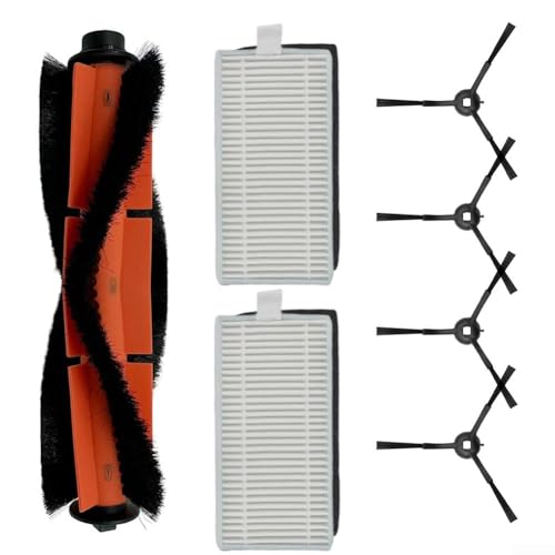 WIIYENA Roboter-Staubsauger-Zubehör-Set für Mova M1 für Trouver M1 für Dreame Staubsauger Ersatzteile mit 2 Filtern, 1 Hauptbürste, 4 Seitenbürsten von WIIYENA