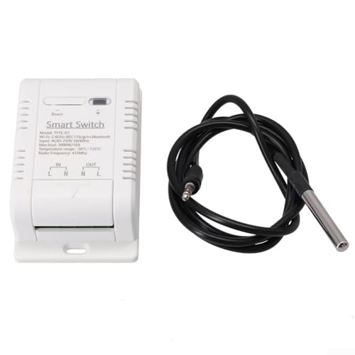 WIIYENA Smart WiFi Temperatursensor Modul Fernbedienung Schalter App gesteuert 433MHz wasserdichte Sonde Echtzeitüberwachung Auto/Manueller Modus von WIIYENA