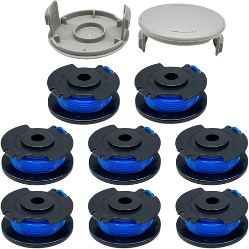 WIIYENA Trimmer-Spulenkappen-Set für AC14RL3A für RY40200 RY24021 Rasentrimmer, Ersatzspulendraht und Spulenabdeckung für Gartenwartungswerkzeuge (8 + 2) von WIIYENA
