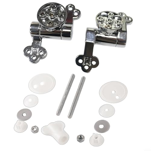 WIIYENA WC-Sitz-Scharnier, weiche Öffnung, WC-Deckelscharnier, Montagebeschläge, Zinklegierung, WC-Abdeckung, Montageverbinder, Badezimmer-Hardware von WIIYENA