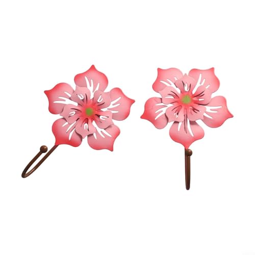 WIIYENA Wandmontierte Blumenhaken aus Eisen verschönern Ihre Dekoration mit diesen funktionalen Stücken (2er-Set) (rot) von WIIYENA