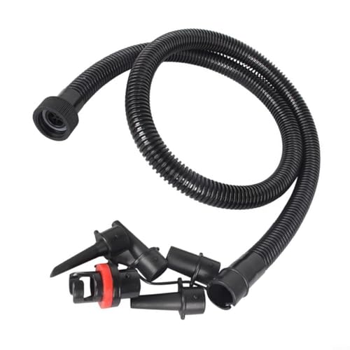WIIYENA Weicher Aufblasschlauch, 1,2 m Aufblaspumpe, Schlauch, Luftpumpe mit Gewinde 27,5 mm Schnittstelle und 5 Düsen für Kajak-Paddelboard, aufblasbare Matratze von WIIYENA