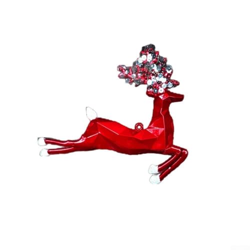 Weihnachtselch-Ornamente, 3 Stück, entworfen für Weihnachtsbaum und Heimdekoration, mit hängenden Anhängern, um die Atmosphäre zu verbessern, Rot Weihnachtselch-Ornamente, 3 Stück, entworfen für Weihnachtsbaum und Heimdekoration, mit hängenden Anhängern, um die Atmosphäre zu verbessern, Rot von WIIYENA