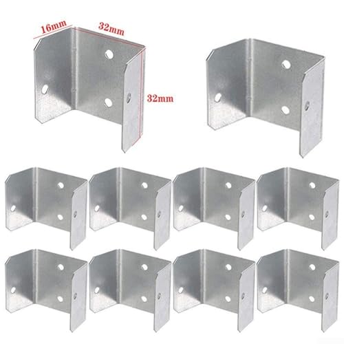 Zaun-Clips aus verzinktem Stahl, für starke Rankgitter und Holzstütze, 32 mm, 10 Stück Zaun-Clips aus verzinktem Stahl, für starke Rankgitter und Holzstütze, 32 mm, 10 Stück von WIIYENA