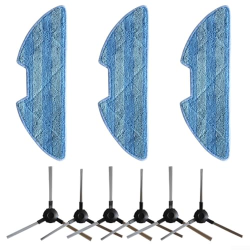Zuverlässige Seitenbürste Wischtuch Set für Sysperl X60 Saugroboter Wählen Sie 9 oder 15 Stück (A) von WIIYENA
