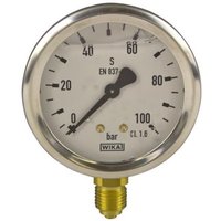 Neuwertig] Wika Manometer Druckmessgerät Manometer 213.53 9022040 Edelstahl Gehäuse B-Ware von WIKA