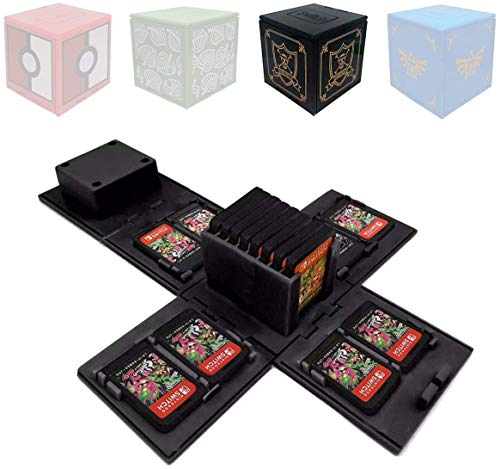 WIKEA Spielkartenhalter für NS - Nintendo Switch-Speicherkartenetui, Videospielkartenhalter mit 16 Spielkartensteckplätzen (Piece One Schwarz) von WIKEA