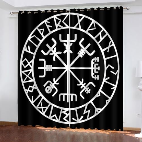WIKINGER Gardinen ösenschal 2er Set B 220 X H 215 cm 3D Vorhang Blickdicht Kälteschutz Schallschutz Verdunkelung Wärmeisolierende Vorhänge für Wohnzimmer Schlafzimmer WIKINGER Gardinen ösenschal 2er Set B 220 X H 215 cm 3D Vorhang Blickdicht Kälteschutz Schallschutz Verdunkelung Wärmeisolierende Vorhänge für Wohnzimmer Schlafzimmer von WIKINGER