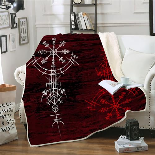 WIKINGER Kuscheldecke Sherpa Decke 150x200 cm Mikrofaser Super Weich und Warme Winter Blanket 3D Wohndecke Kinder Fleecedecke Flauschige Sofadecke für Sofaüberwurf Tagesdecke von WIKINGER