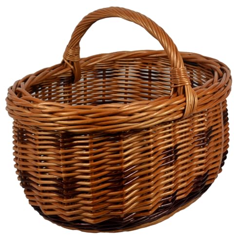 Großer WIKLER Einkaufskorb Autokorb Weide Korb Weidenkorb Präsentkorb Pilzkorb Geflochten von WIKLER