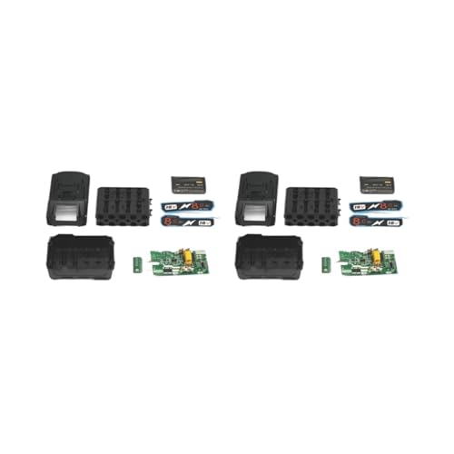 WIKRQIHL 10 Zellen 21700 Batteriegehäuse, kompatibel mit Makita, 18 V DIY BL1860 BL1850 Shell Box mit BMS-Leiterplatte, Ladeschutz, digital, BL1840(2 Sets) von WIKRQIHL