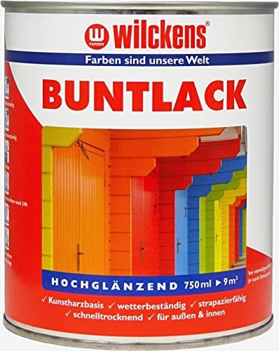 Wilckens Kunstharz Buntlack für Innen und Außen, hochglänzend, 750 ml, RAL 9010 Reinweiß von Wilckens