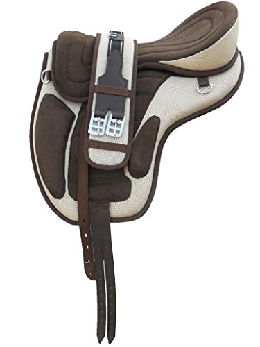 WILD RACE Freemax Sattel Baumloser Sattel/Treeless Saddle Freemax Saddle (13", (Beige-Brown) von WILD RACE