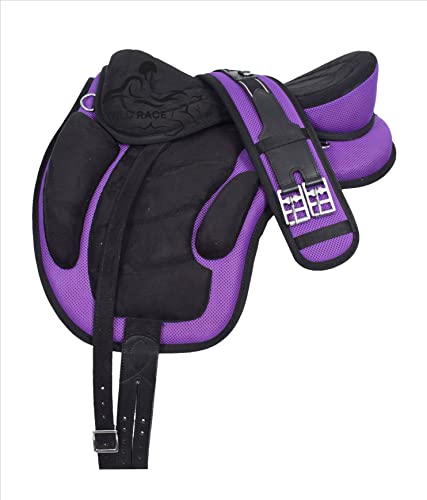 WILD RACE Freemax Sattel Baumloser Sattel/Treeless Saddle Freemax Saddle (15", (Purple) von WILD RACE