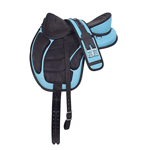 WILD RACE Freemax Sattel Baumloser Sattel/Treeless Saddle Freemax Saddle (17.5", (Turquoise) von WILD RACE