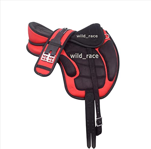 WILD RACE Freemax Sattel Baumloser Sattel/Treeless Saddle Freemax Saddle (18", (Red) von WILD RACE