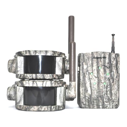 Wireless Sync Alarm System Kits, wasserdicht 984ft Reichweite Jagd Alarm, PIR Bewegungserkennung Schutz für Haus Garten Türklingel Outdoor Wild Camping Sicherheit Alarm WG-SY007P12 von WILDGAMEPLUS