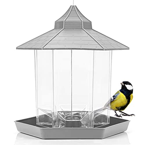 WILDLIFE FRIEND I Vogelhaus zum Aufhängen, Vogelfutterhaus Anthrazit aus Kunststoff I Vogelfutterspender für Garten, Balkon, Terrasse - Futterlaterne für Meisen, Spatzen WILDLIFE FRIEND I Vogelhaus zum Aufhängen, Vogelfutterhaus Anthrazit aus Kunststoff I Vogelfutterspender für Garten, Balkon, Terrasse - Futterlaterne für Meisen, Spatzen von WILDLIFE FRIEND