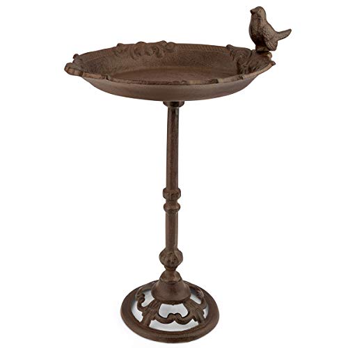 WILDLIFE FRIEND I Vogeltränke stehend, Vogeltränke Garten groß auf Stab mit Standfuß - Höhe 39cm I Vogelbad frostsicher aus Gusseisen WILDLIFE FRIEND I Vogeltränke stehend, Vogeltränke Garten groß auf Stab mit Standfuß - Höhe 39cm I Vogelbad frostsicher aus Gusseisen von WILDLIFE FRIEND