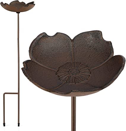 WILDLIFE FRIEND I Vogeltränke stehend auf Stab, Höhe 73cm - Vogeltränke Butterblume aus Gusseisen frostsicher I Vogelbad, Vogelfutterspender für Wildvögel im Garten Balkon WILDLIFE FRIEND I Vogeltränke stehend auf Stab, Höhe 73cm - Vogeltränke Butterblume aus Gusseisen frostsicher I Vogelbad, Vogelfutterspender für Wildvögel im Garten Balkon von WILDLIFE FRIEND