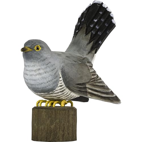 WILDLIFEGARDEN DecoBird Gemeiner Kuckuck (WG4453) handgeschnitzter dekorativer Vogel – große europäische Vögel von WILDLIFEGARDEN