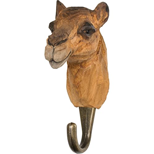 WILDLIFEGARDEN Wildlife Garden WG527 Haken Kamel - Handgeschnitzter Tierhaken aus Holz und Metall - Australische Tiersammlung von WILDLIFEGARDEN