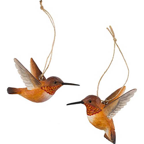 WILDLIFEGARDEN Wildlife Garden Rufous Kolibri DecoBirds 2er Set Handgeschnitzte Holznachbildung, Schlaufe und Schnur zum Aufhängen, Ornithologist zugelassene lebensechte Figur Designed in Schweden WILDLIFEGARDEN Wildlife Garden Rufous Kolibri DecoBirds 2er Set Handgeschnitzte Holznachbildung, Schlaufe und Schnur zum Aufhängen, Ornithologist zugelassene lebensechte Figur Designed in Schweden von WILDLIFEGARDEN