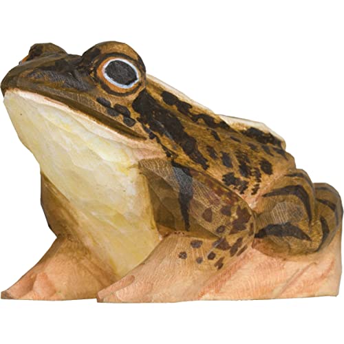 WILDLIFEGARDEN Wildlife Garden WG5944 Moorfrosch - Handgeschnitzter Tierfigur aus Holz von WILDLIFEGARDEN