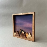 Mystic Mountain #17 - Limitiert | Handgefertigtes Upcycling-Holzbild Aus Gerettetem Altholz Nachhaltiges Unikat Wild Vision von WILDVISIONwoodart