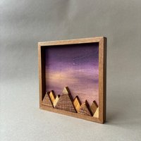 Mystic Mountain #19 - Limitiert | Handgefertigtes Upcycling-Holzbild Aus Gerettetem Altholz Nachhaltiges Unikat Wild Vision von WILDVISIONwoodart