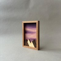 Mystic Mountain #9 - Limitiert | Handgefertigtes Upcycling-Holzbild Aus Gerettetem Altholz Nachhaltiges Unikat Wild Vision von WILDVISIONwoodart
