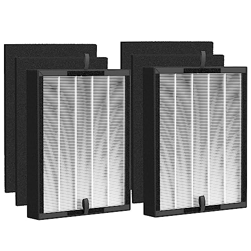 True HEPA 45i Ersatzfilter, kompatibel mit BreatheSmart Flex und 45i Luftreiniger + 4 Vorfilter Ersatz, verglichen mit Teilenummer B4-Fre-sh/FL40-Silver-Carbon, 2 Stück von WILERDA