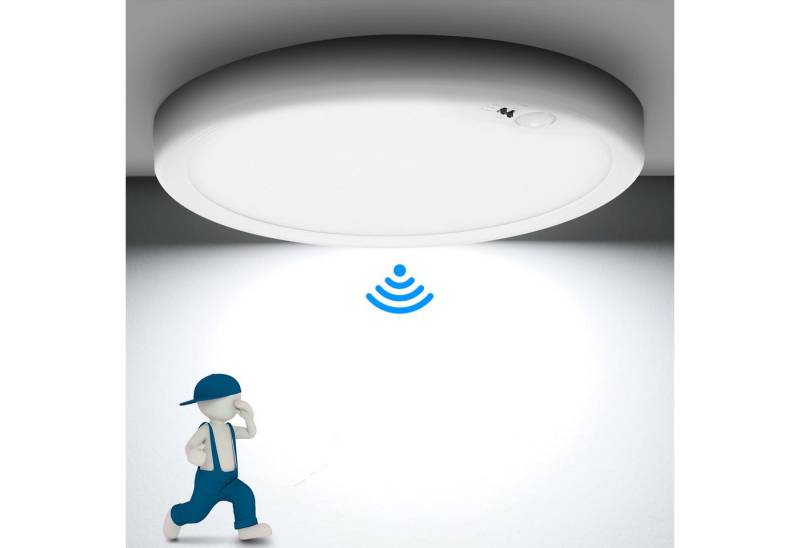 WILGOON Deckenleuchte LED Deckenleuchte Deckenlampe mit Bewegungsmelder Bewegungssensor, LED fest integriert, Warmweiß, Kaltweiß, Neutralweiß, Rund LED Deckenleuchte Flach für Balkon Flur Garage Treppe Gang von WILGOON