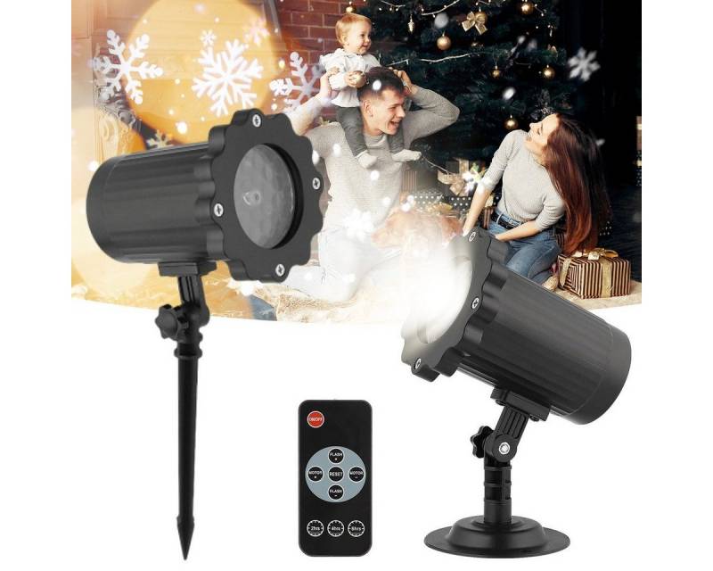 WILGOON Gartenleuchte Außenlampe Schneeflocke Projektorlampe Außen-Strahler Wasserdicht IP65, LED fest integriert, Weihnachten LED Projektor Lichter mit Stecker, Erdspieß, Fernbedienung WILGOON Gartenleuchte Außenlampe Schneeflocke Projektorlampe Außen-Strahler Wasserdicht IP65, LED fest integriert, Weihnachten LED Projektor Lichter mit Stecker, Erdspieß, Fernbedienung von WILGOON