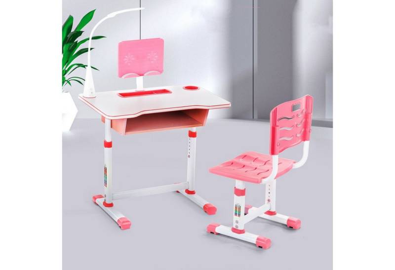 WILGOON Kinderschreibtisch Jugendschreibtisch mit Lampe, höhenverstellbar, mit Stuhl & Schublade (Set, Kids Schreibtisch und Stuhlset mit Lampe & Schublade), Schülerschreibtisch Set, Kinder Schreibtisch für Jungs & Mädchen WILGOON Kinderschreibtisch Jugendschreibtisch mit Lampe, höhenverstellbar, mit Stuhl & Schublade (Set, Kids Schreibtisch und Stuhlset mit Lampe & Schublade), Schülerschreibtisch Set, Kinder Schreibtisch für Jungs & Mädchen von WILGOON