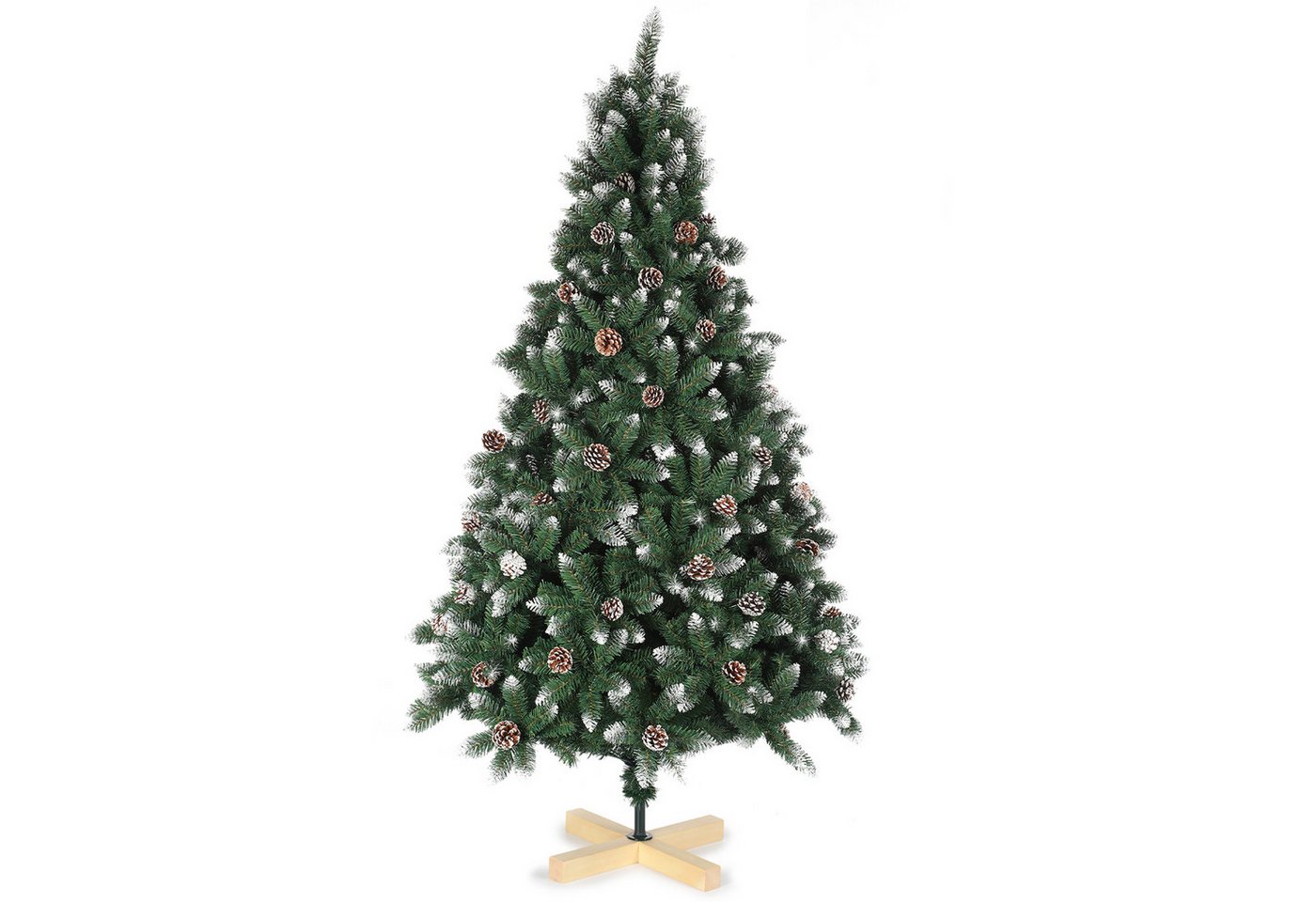 WILGOON Künstlicher Weihnachtsbaum Künstlicher Weihnachtsbaum, dichter Tannenbaum zu Weihnachten, 150 cm Baum mit Schnee & Zapfen, Für winterliche Deko mit natürlichem Charme WILGOON Künstlicher Weihnachtsbaum Künstlicher Weihnachtsbaum, dichter Tannenbaum zu Weihnachten, 150 cm Baum mit Schnee & Zapfen, Für winterliche Deko mit natürlichem Charme von WILGOON