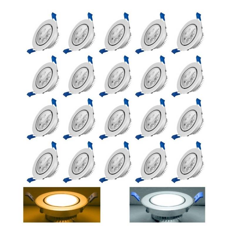 WILGOON LED Einbauleuchte 20er LED Einbaustrahler Einbau-Spots Schwenkbar WILGOON LED Einbauleuchte 20er LED Einbaustrahler Einbau-Spots Schwenkbar von WILGOON